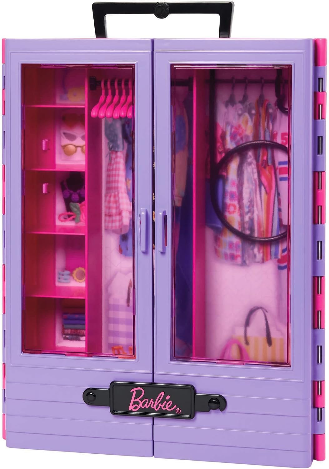 Armário de Moda Portátil para Bonecas Roxo e Rosa — foto 5