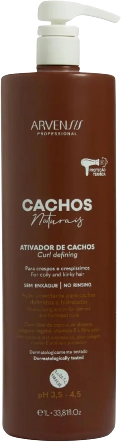 Arvensis – Creme Ativador de Cachos Crespos e Crespíssimos 300g | Definição, Hidratação e Antifrizz com Óleo de Coco, Óleo de Abacate, Colágeno Vegetal e Vitamina E