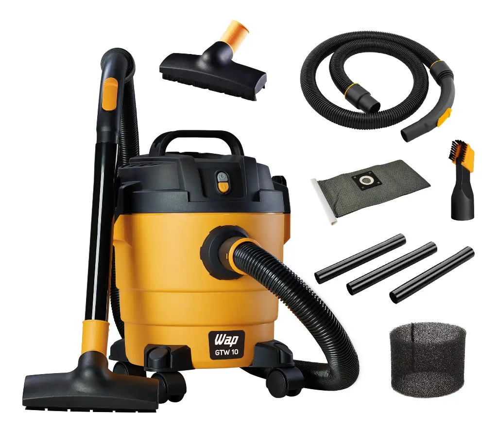 Aspirador de Pó e Água WAP GTW 10 1400W de Potência com Bocal de Sopro - Bivolt 110V/220V