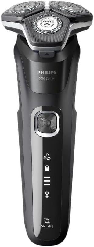 Barbeador Elétrico Masculino Philips SkinIQ S5898/17 Uso Seco e Molhado, Cabeças flexíveis 360-D, com Aparador de 5 alturas, Carregamento Rápido - Bivolt