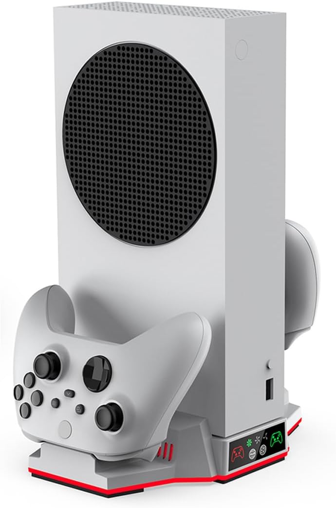 Base Vertical com Cooler e Carregador Duplo de Controles com LED