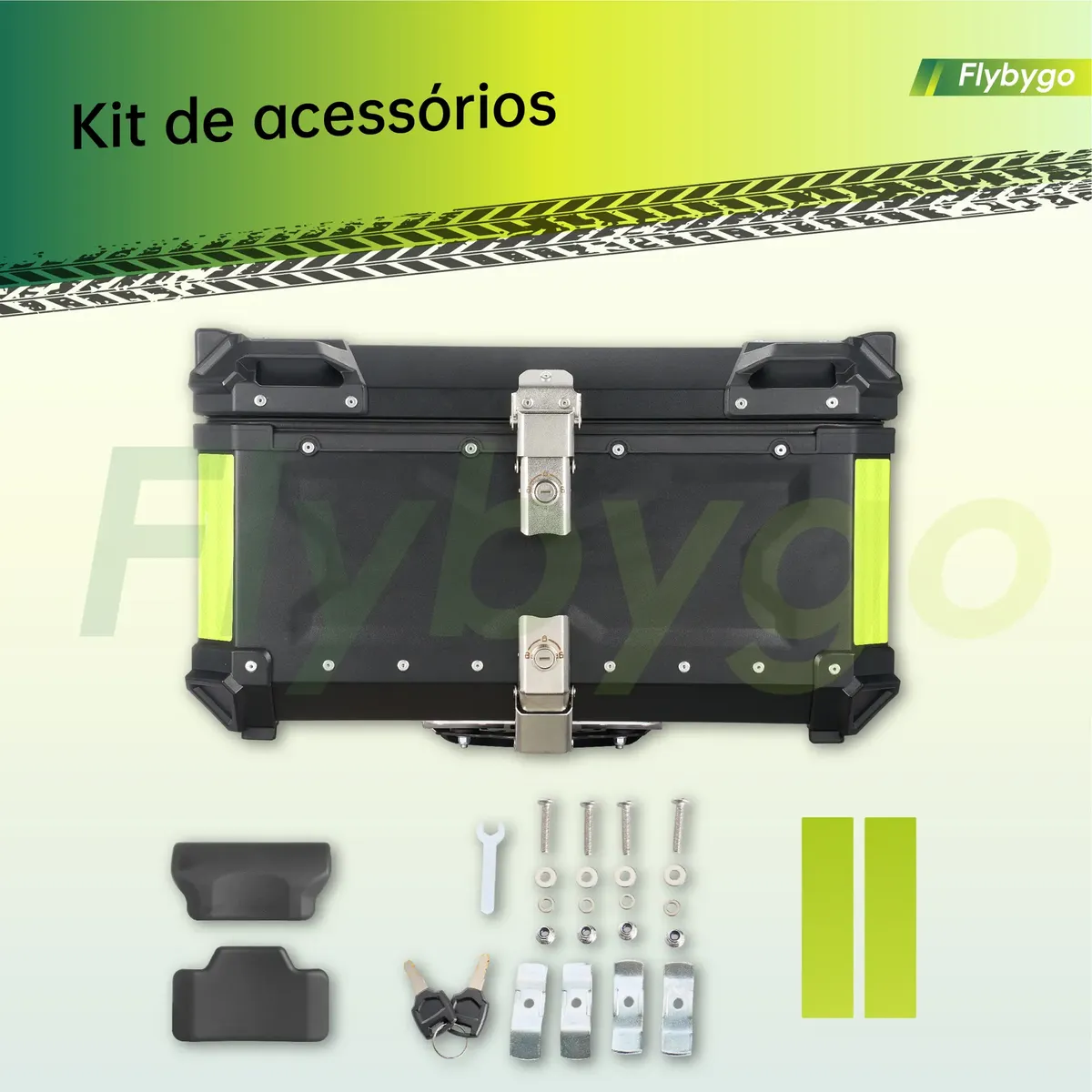 Baú Bauleto 65 Litros Aluminio Base Universal Todas As Motos — foto 2