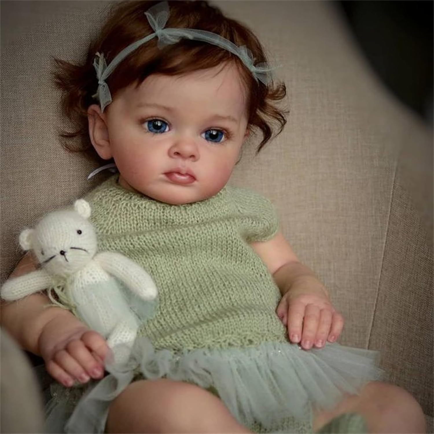 Bebê Reborn Boneca Corpo de Silicone Realista Menina Pintada Original (Garota Linda 55cm)