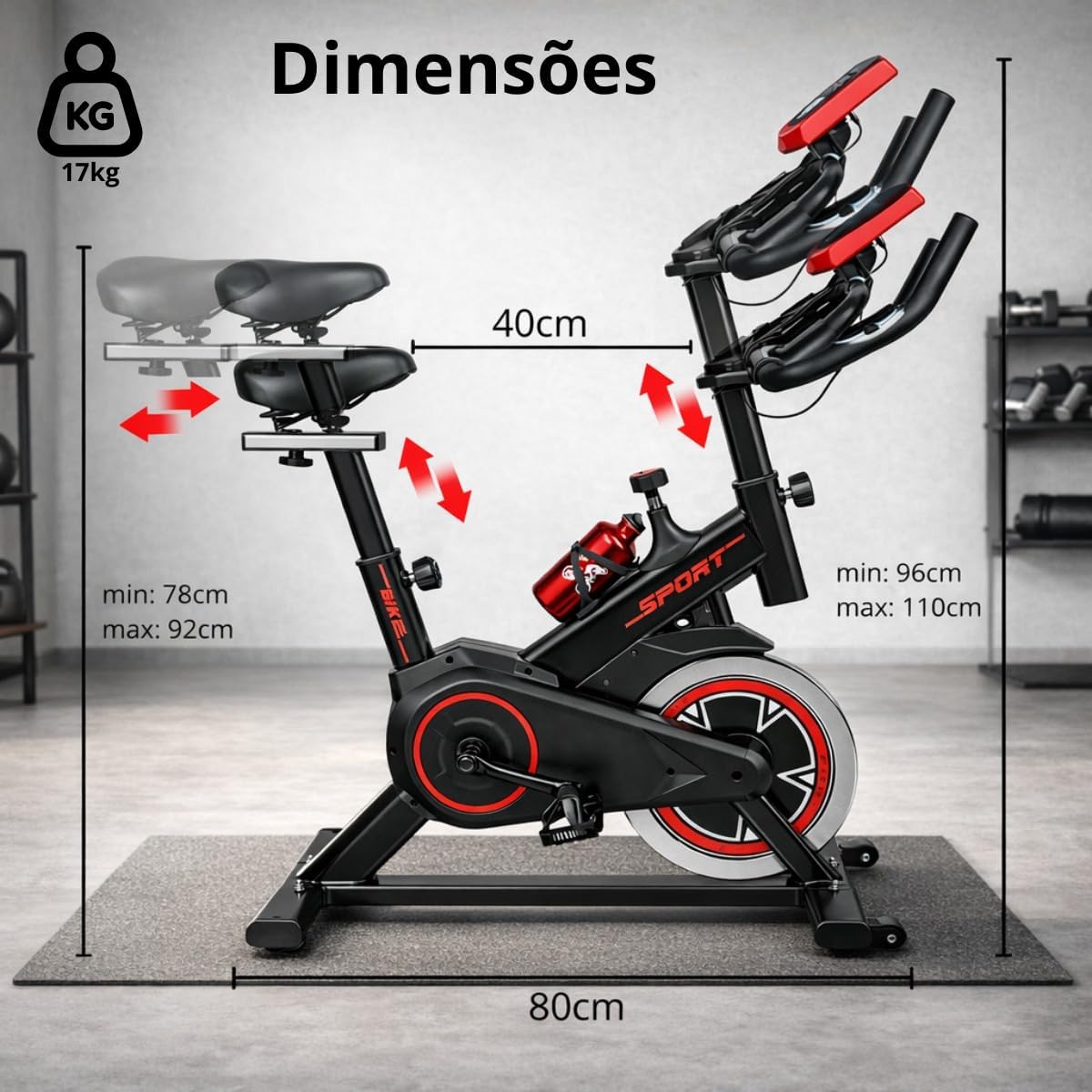 Bike Ergometrica Bicicleta Ergometrica Bike Spinning Silenciosa Vertical Modelo Premium — foto 5