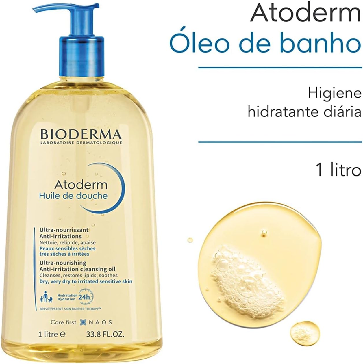 Bioderma Atoderm Óleo De Banho - Higiene Hidratante Diária 1 Litro — foto 2