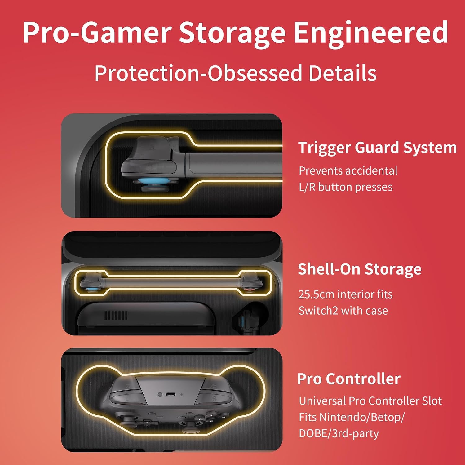 Bolsa De Transporte Para Nintendo Switch 2 Com Alça (Preto) — foto 6
