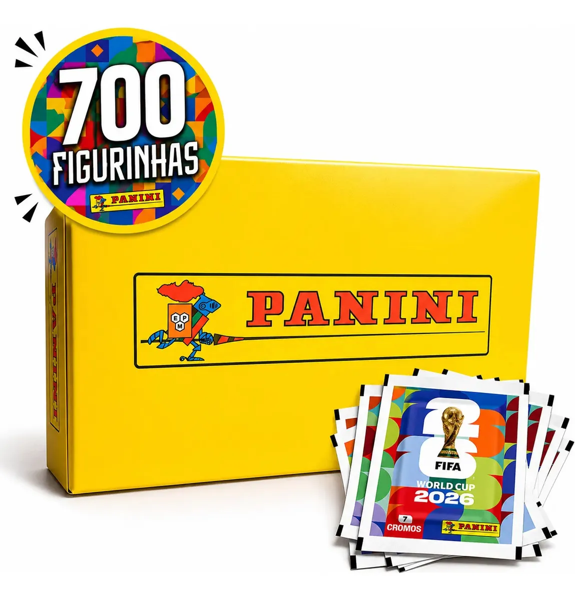 Box Com 700 figurinhas Copa Do Mundo World Cup 2026 Panini – 100 Envelopes