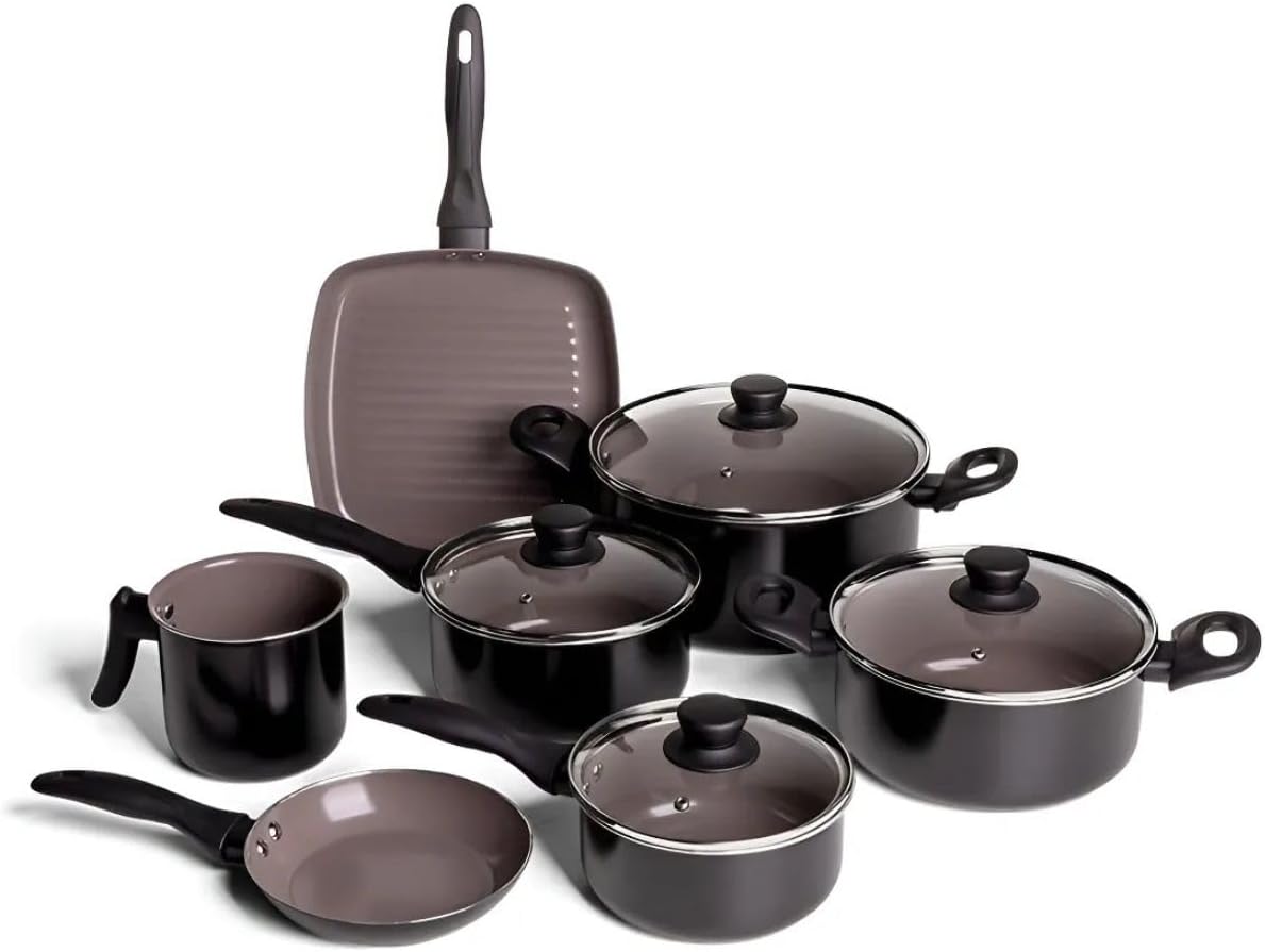 Brinox - Jogo de Panelas Easy 7 Peças Ceramic Life - Antiaderente Cerâmico