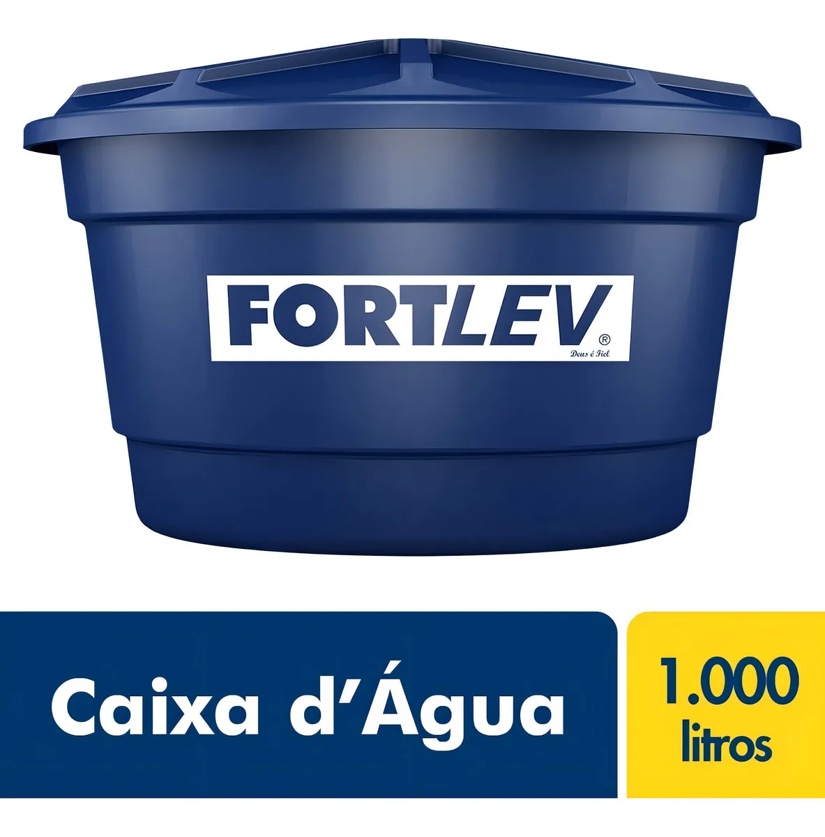 Caixa D água Fortlev 1000l Azul Vertical — foto 2