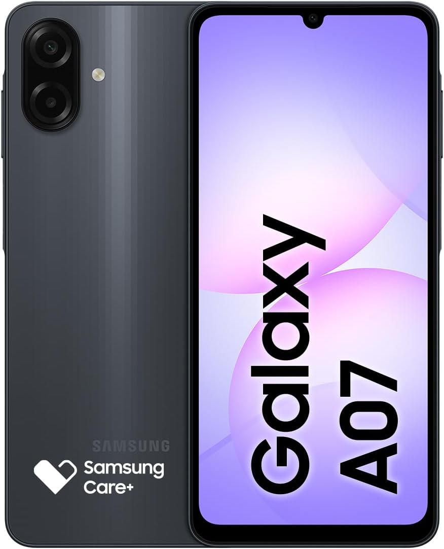 Celular Samsung Galaxy A07 128GB, 4GB, Câm. 50MP, Tela 6.7"- Preto