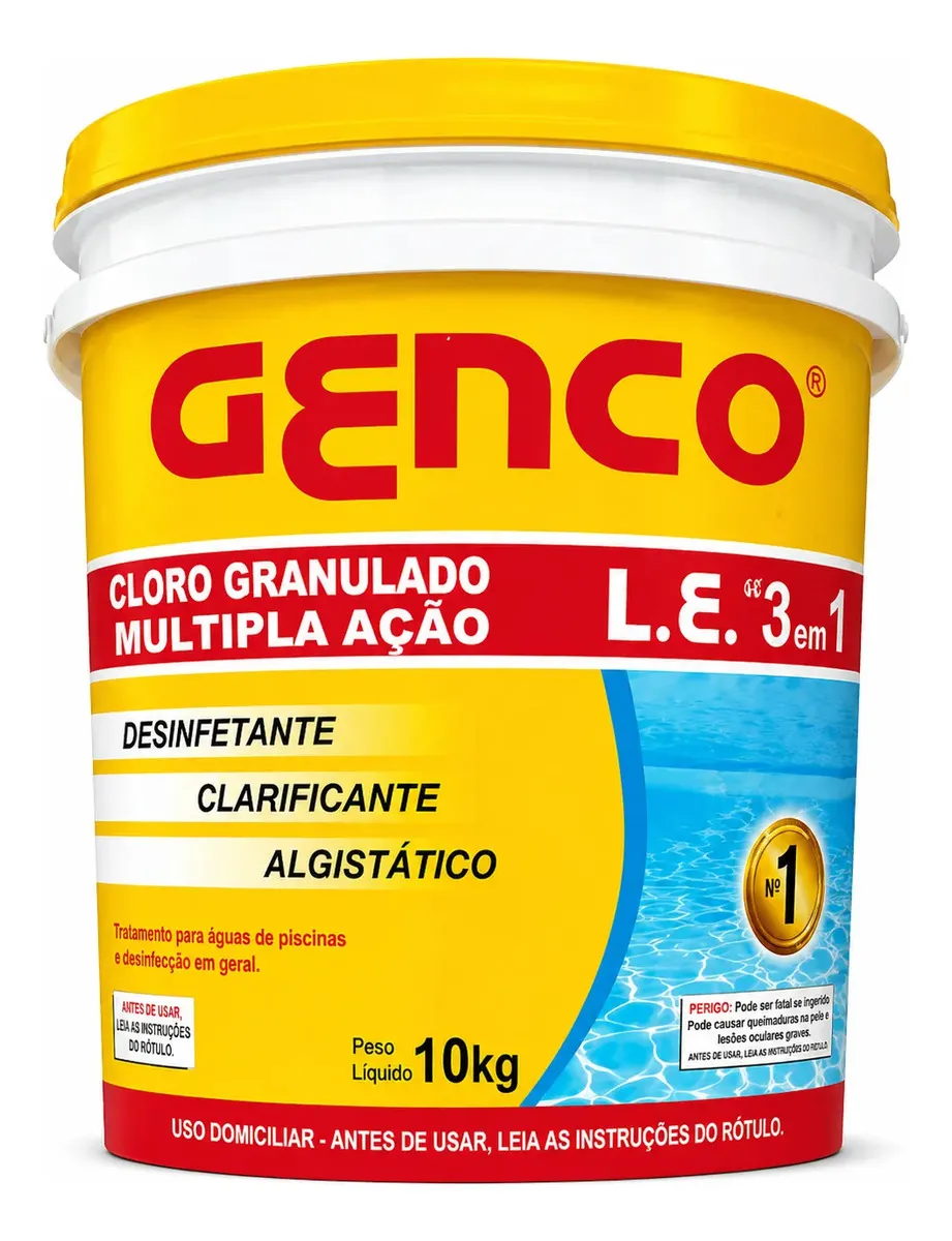 Cloro Genco Multiação 3 Em 1 Granulado 10kg
