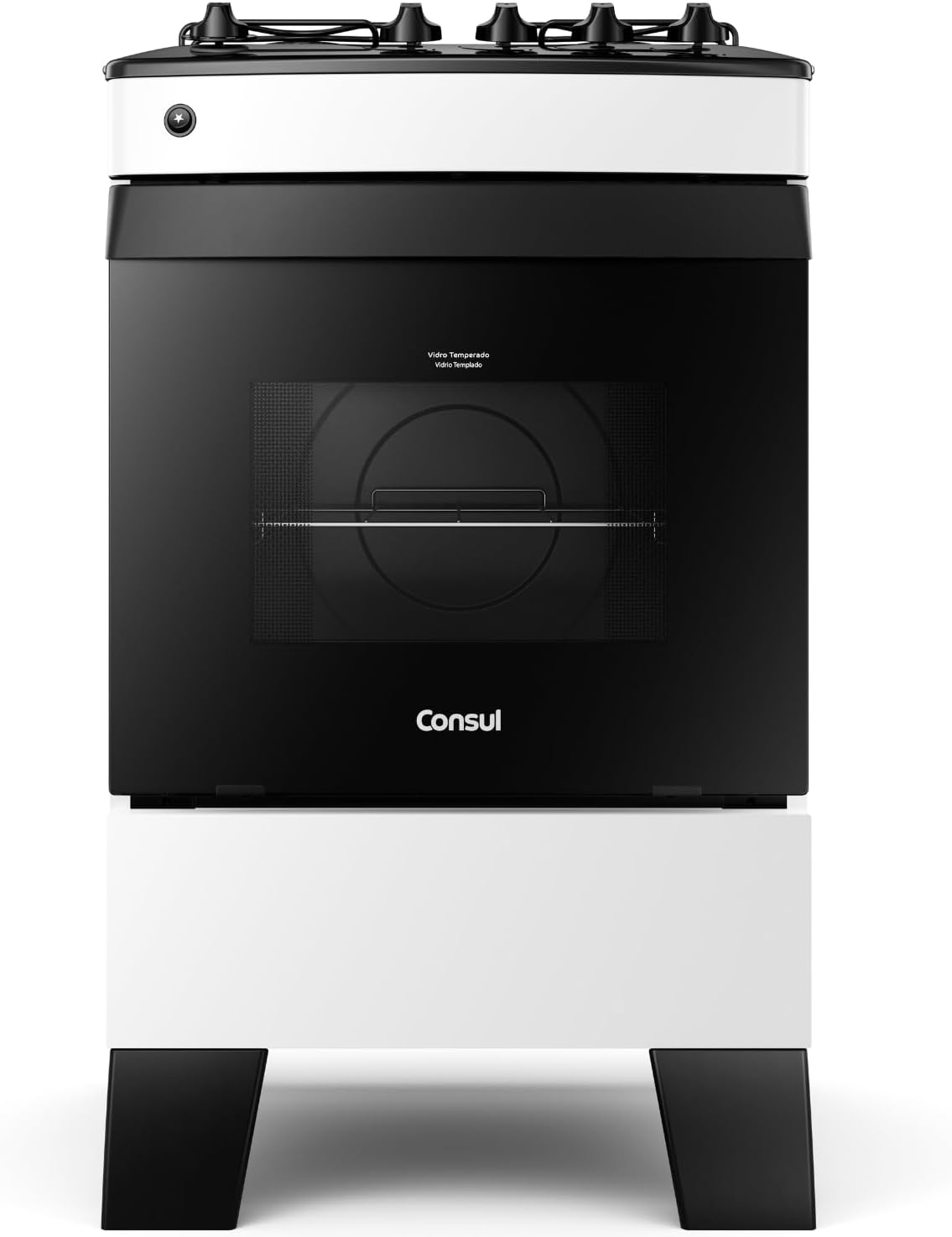 Consul Fogão Consul 4 bocas Branco com mesa esmaltada - CFO4ZAB Bivolt