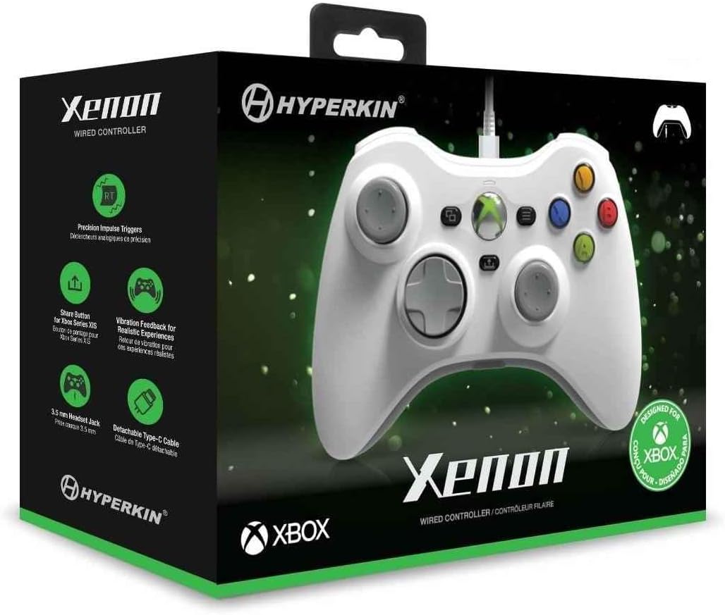 Controle Hyperkin Xenon Branco Réplica Xbox 360 Licenciado — foto 6