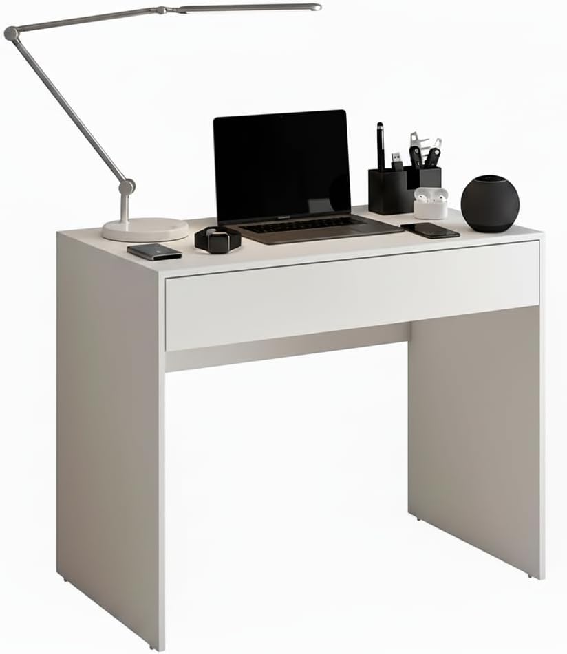 Escrivaninha Multifuncional com Gaveta Mesa Compacta para Quarto (BRANCO) — foto 5