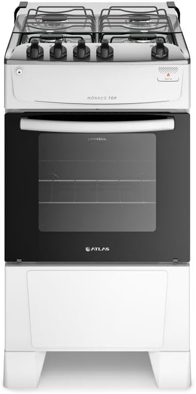 Fogão com Acendimento Automático Total, Mesa Inox e Forno 50L — foto 2
