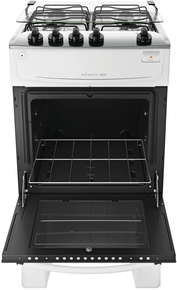 Fogão com Acendimento Automático Total, Mesa Inox e Forno 50L — foto 4