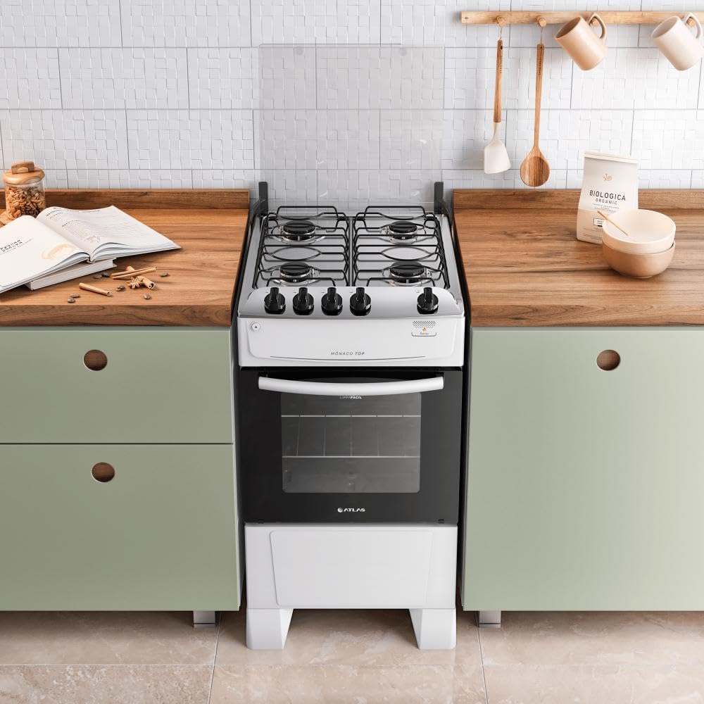 Fogão com Acendimento Automático Total, Mesa Inox e Forno 50L — foto 6