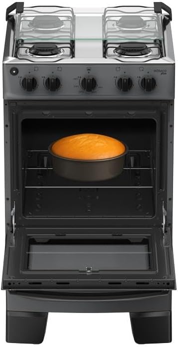 Fogão com Grade Deslizante, Acendimento Automático e Forno Limpa Fácil — foto 7
