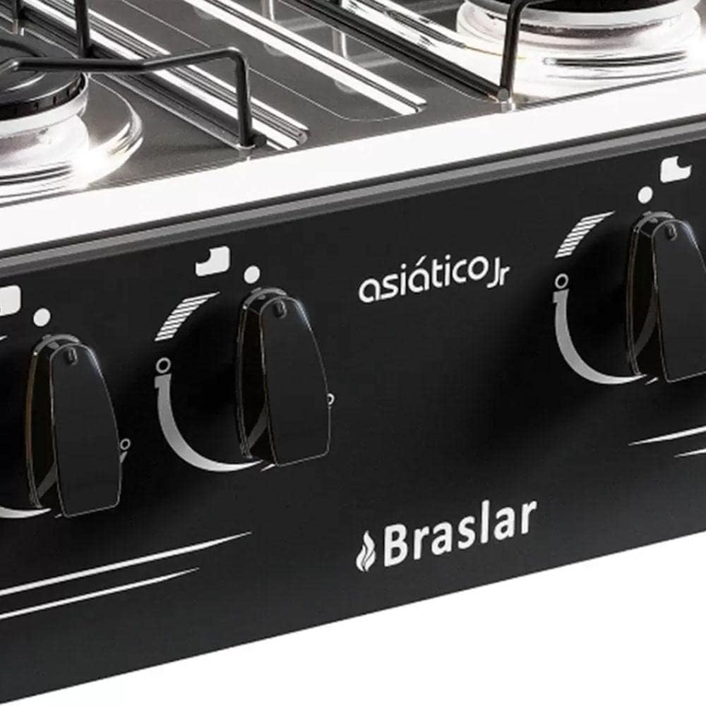 Fogão de Mesa Asiático 4 Bocas Junior Braslar — foto 4