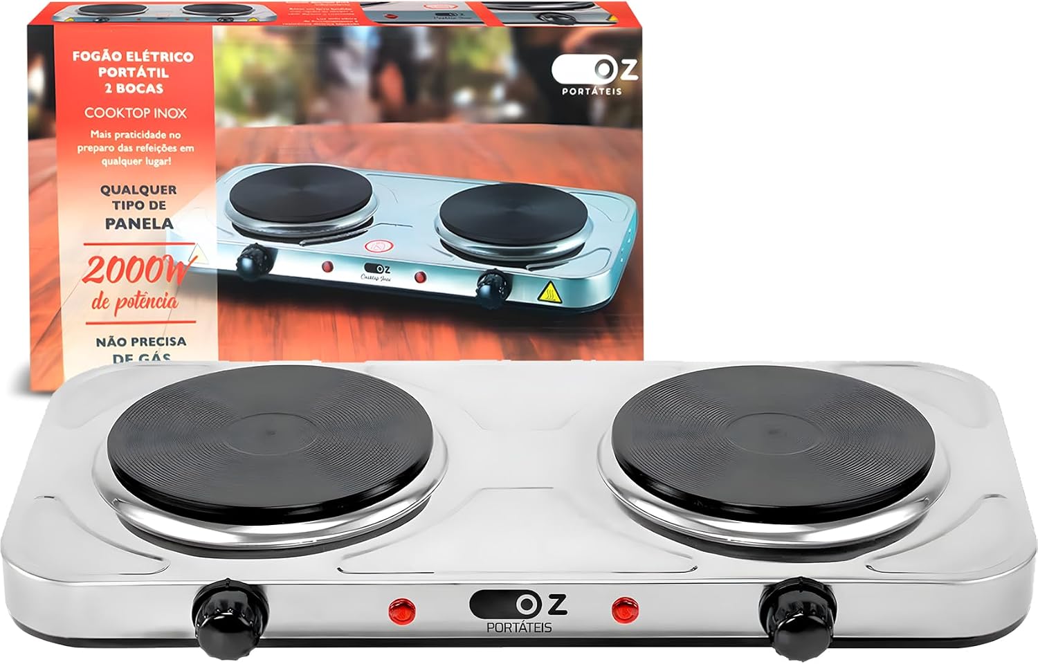 Fogão Elétrico 2 Bocas Cooktop - FE2000_127V
