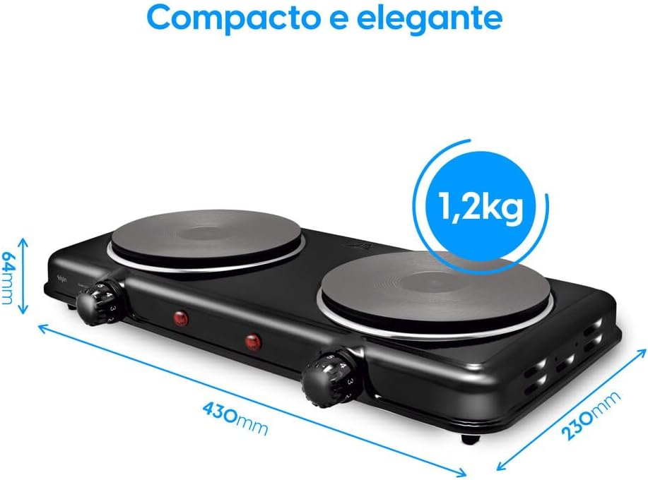 Fogão Elétrico Portátil Cooktop Elgin Double Cook 2 Bocas - 110V — foto 6