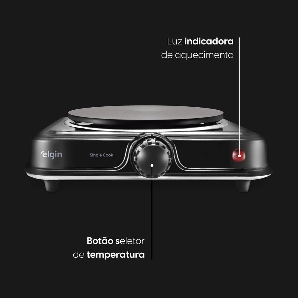 Fogão Elétrico Portátil Cooktop Elgin Single Cook 1 Boca - 220V — foto 4