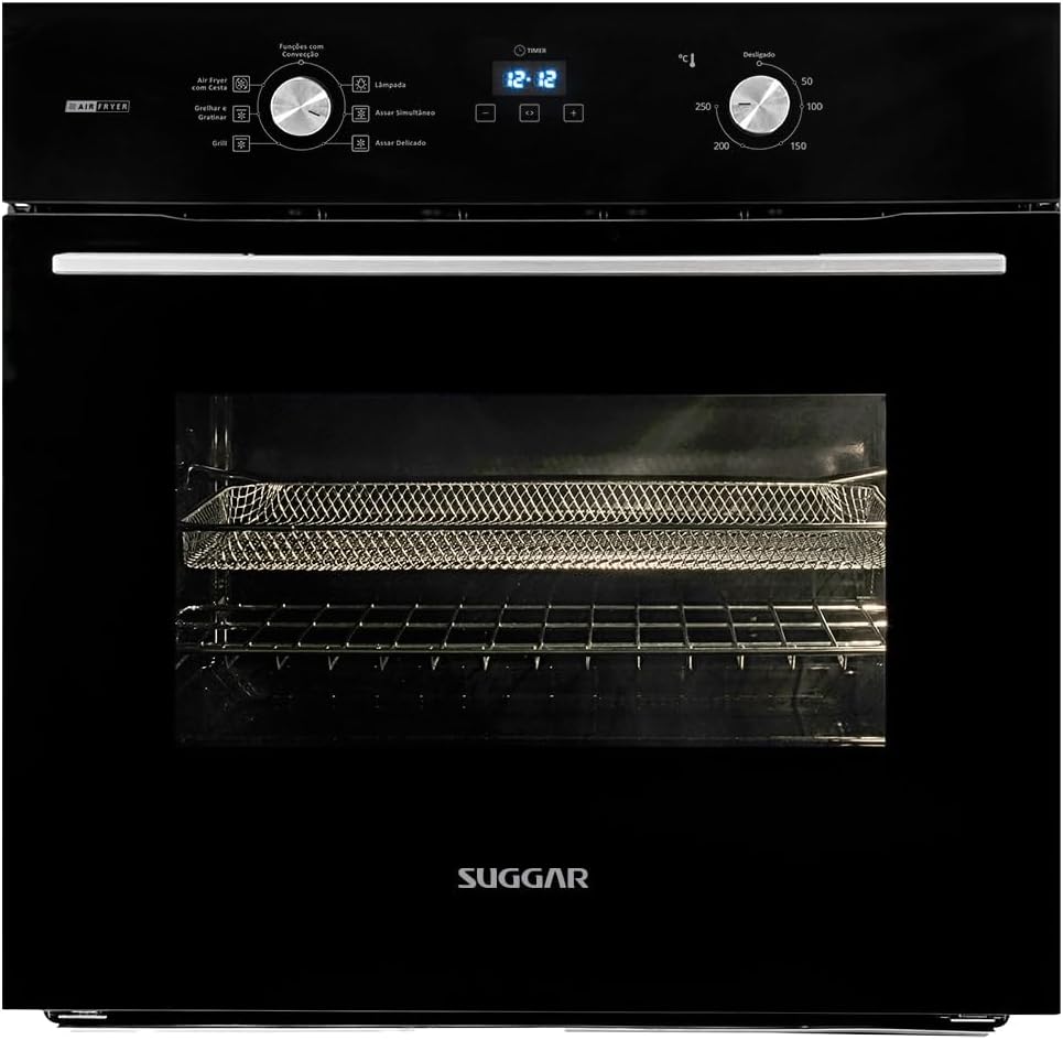 FORNO DE EMBUTIR AIR FRYER 68L PRETO FE6802PT