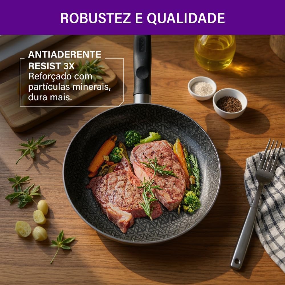 Frigideira Antiaderente Resist 3X Reforçada com Partículas Minerais — foto 4
