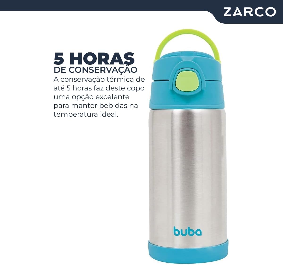 Garrafa Térmica Parede Dupla Inox com Trava de Segurança — foto 3