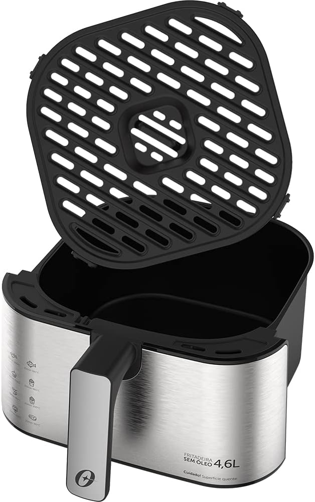 Grill Elétrico sem Óleo com Termostato e Grelha Removível — foto 4