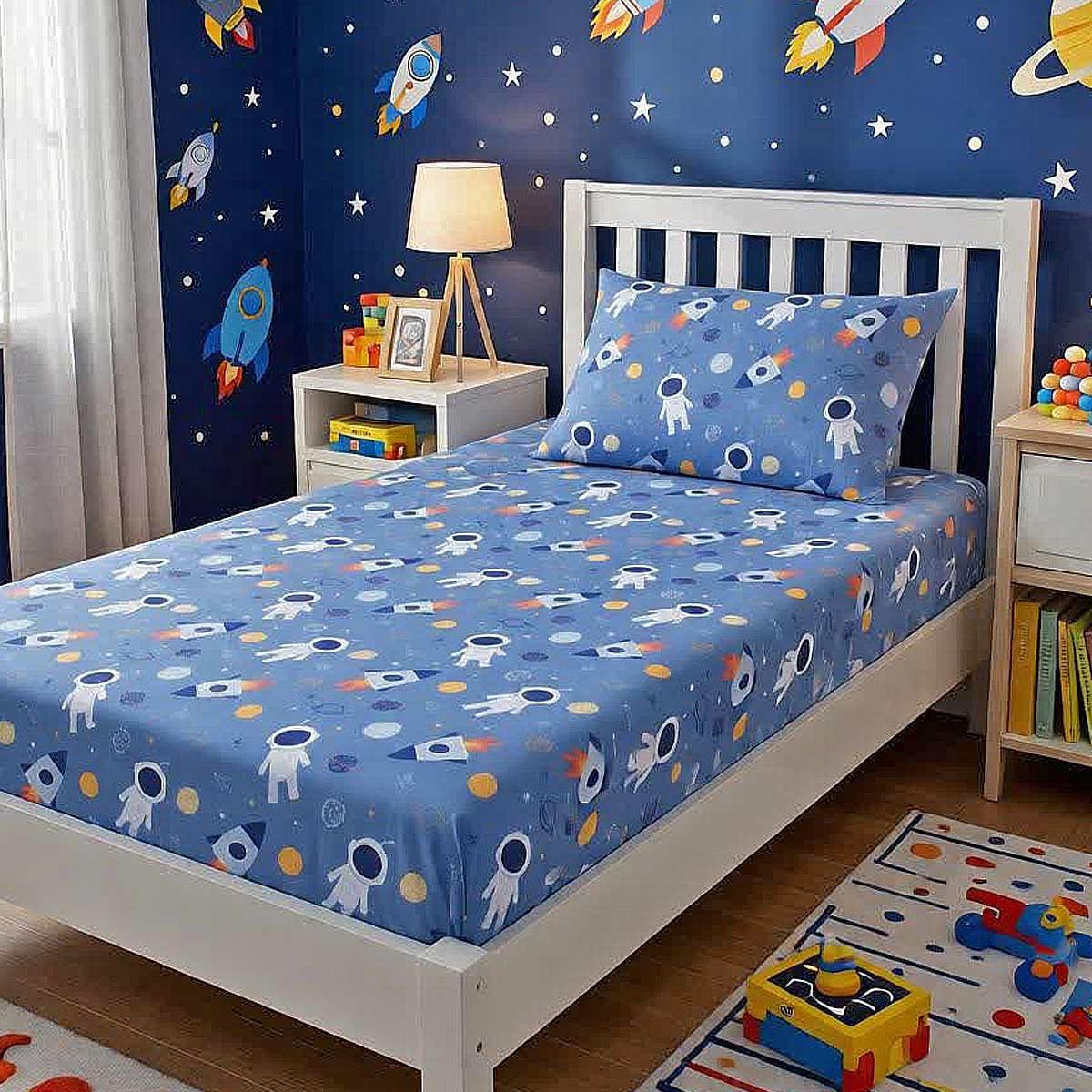 Jogo de Cama Infantil Malha 70% Algodão Estampas Modernas
