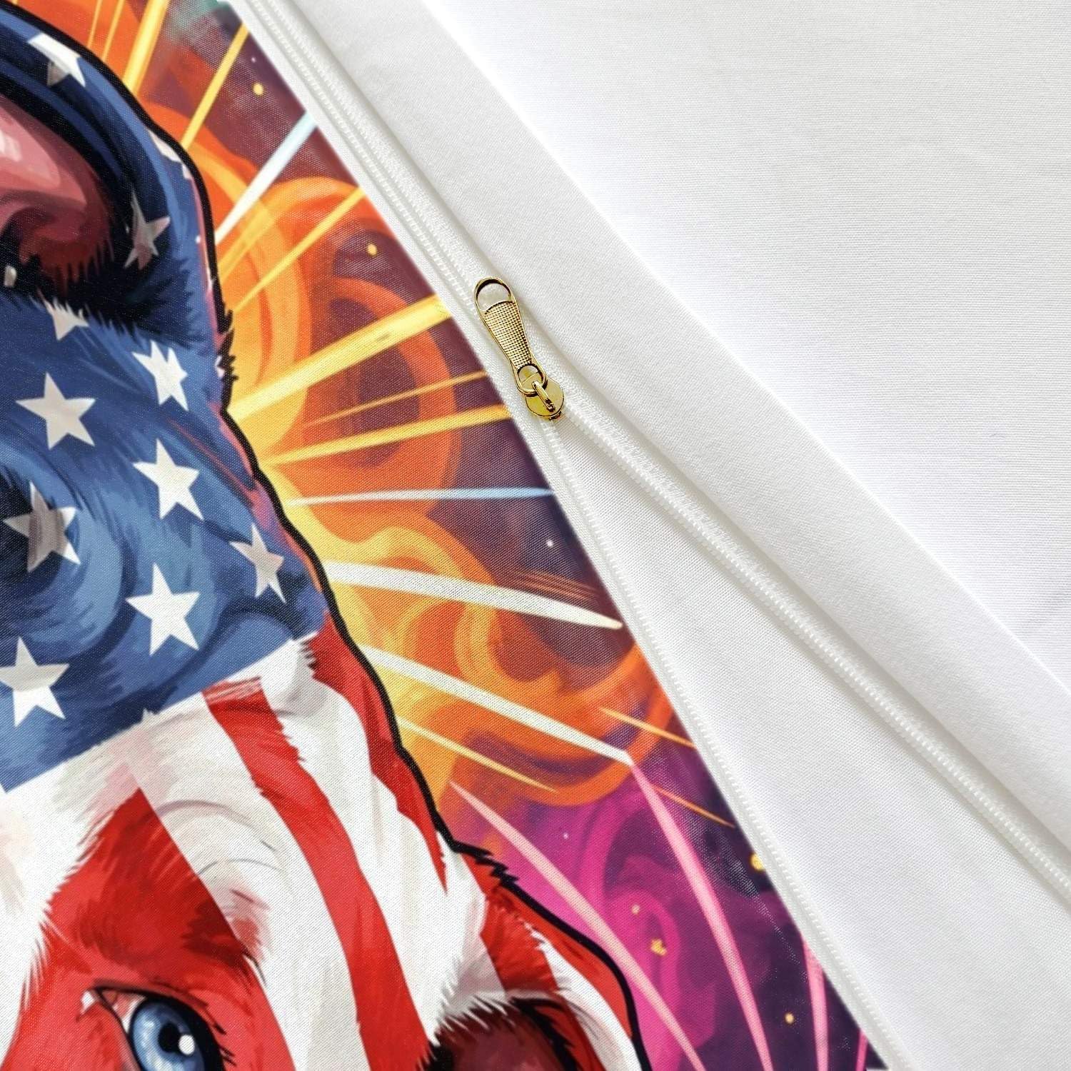 Jogo de Cama Patriótico Bandeira Americana Impressão Digital 3D — foto 7