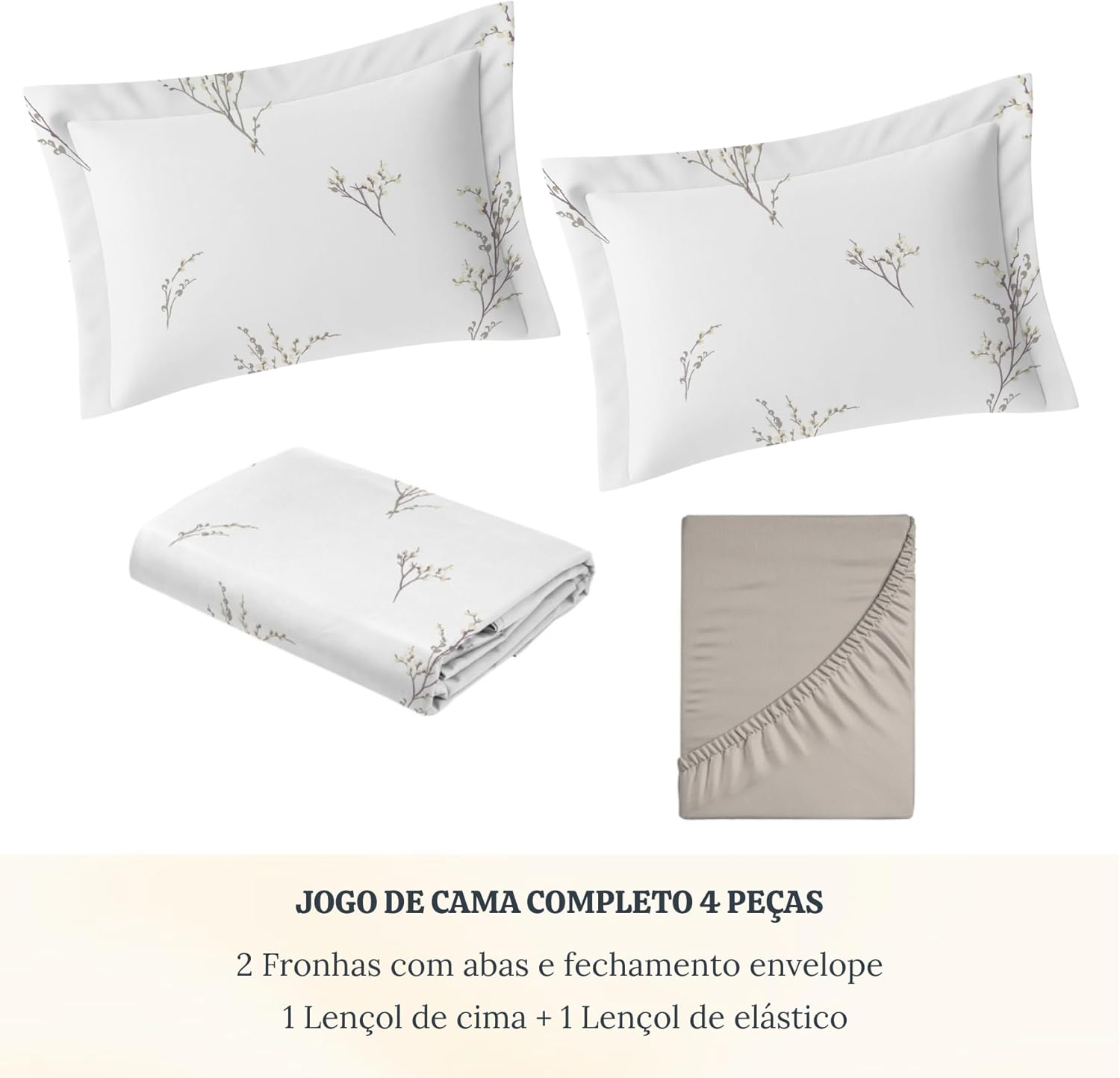 Jogo de Cama Percal 100% Algodão Antialérgico — foto 3