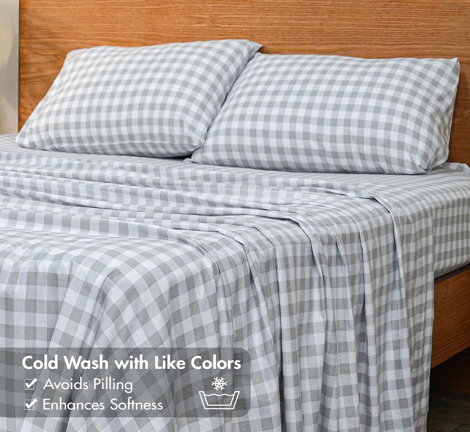 Jogo de Lençóis de Flanela 100% Algodão Orgânico Escovado — foto 6
