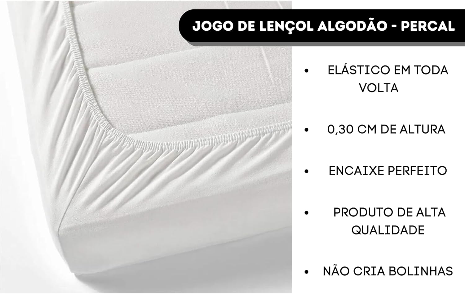 Jogo de Lençol Solteiro 3 Peças Algodão 200 Fios — foto 4