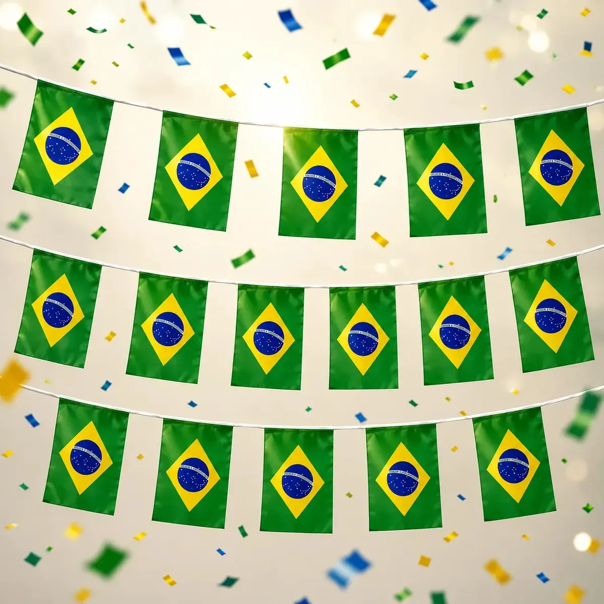 Kit 50/80 Metros Bandeirinhas Varal Brasil Copa Do Mundo2026 — foto 4