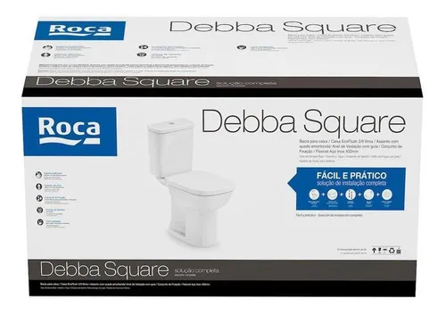 Kit Bacia Caixa Acoplada3/6lt e Assento San Debba Square — foto 3