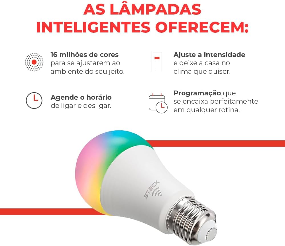 Lâmpada Decorativa Steck RGBW Wi-Fi Bivolt — foto 4