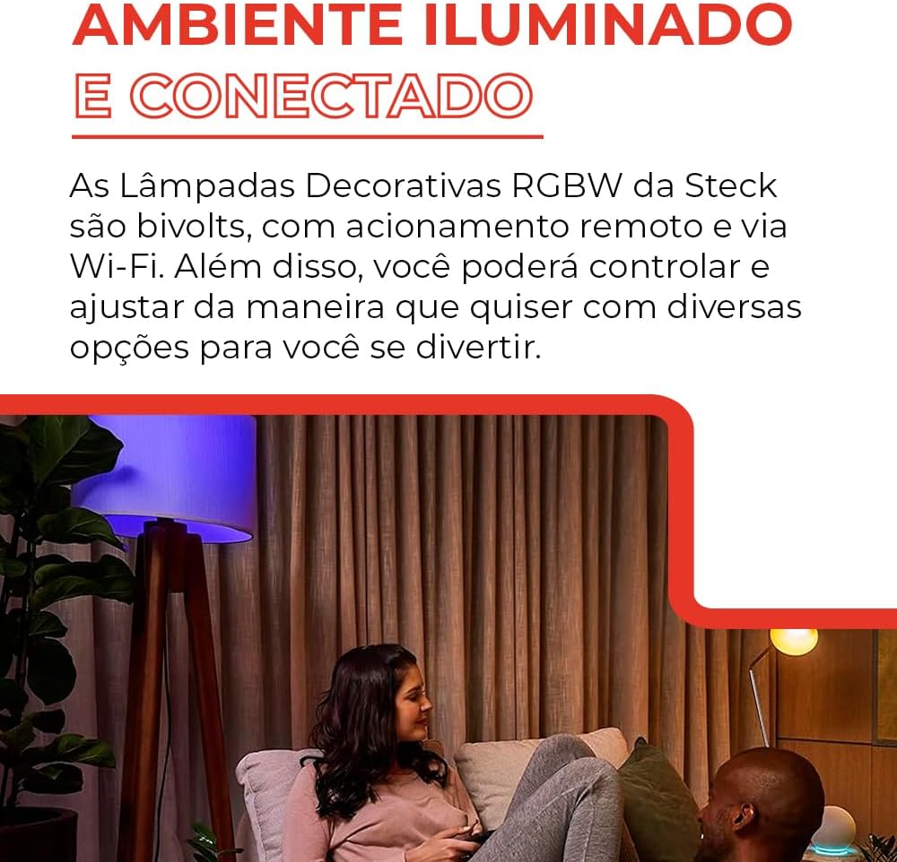 Lâmpada Decorativa Steck RGBW Wi-Fi Bivolt — foto 2