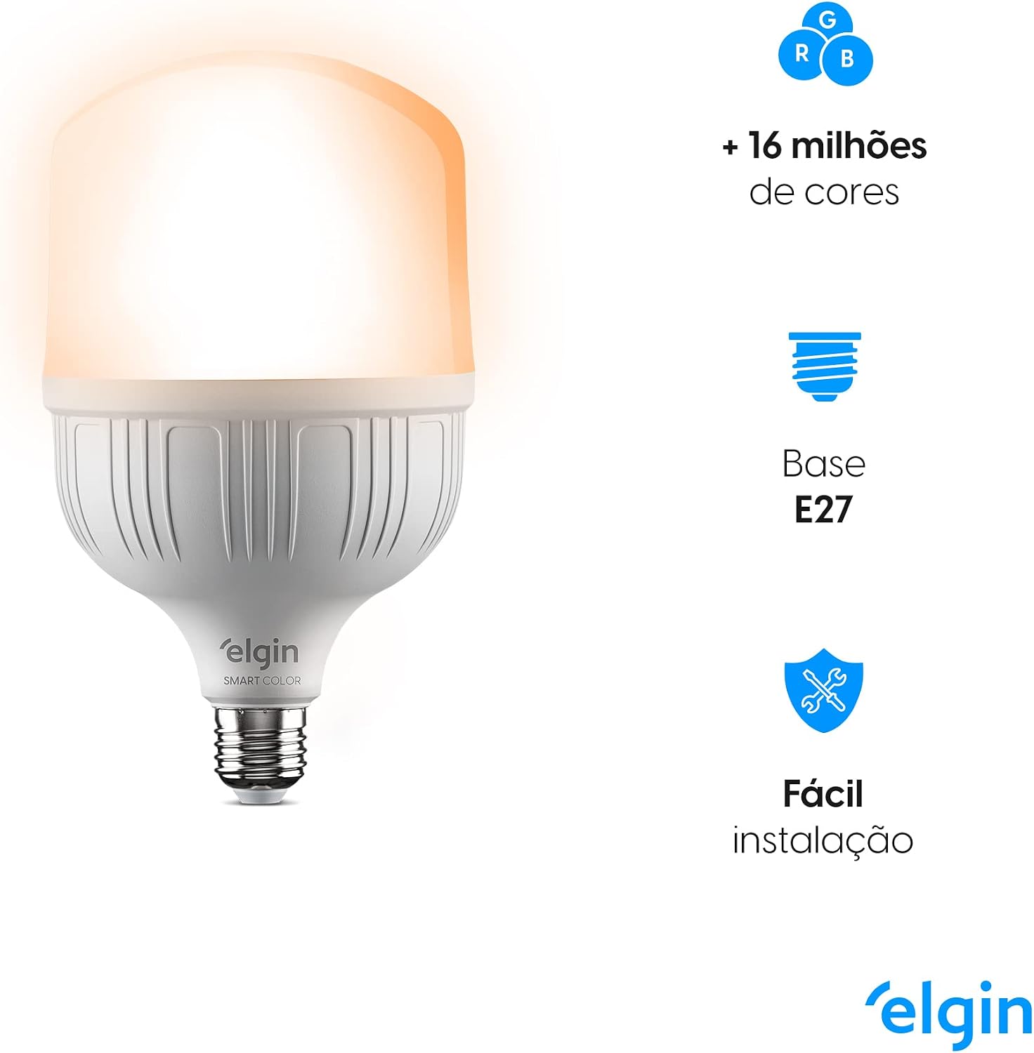 Lâmpada Inteligente Elgin Smart Wi-Fi Casa Inteligente — foto 4