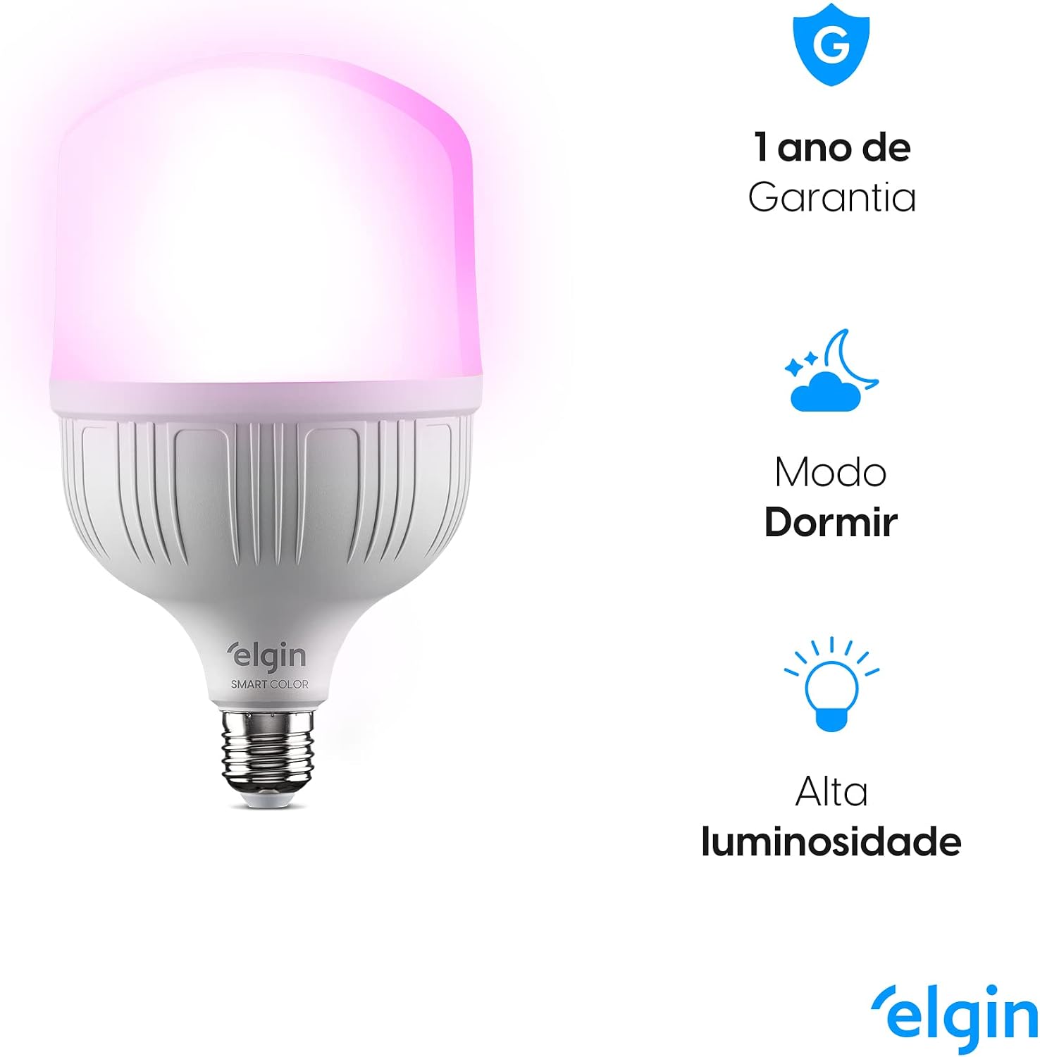 Lâmpada Inteligente Elgin Smart Wi-Fi Casa Inteligente — foto 3