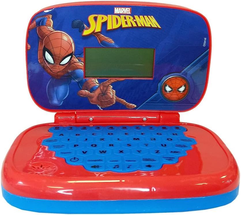 Laptop Infantil Educativo do Homem-Aranha com Música, Letras e Números