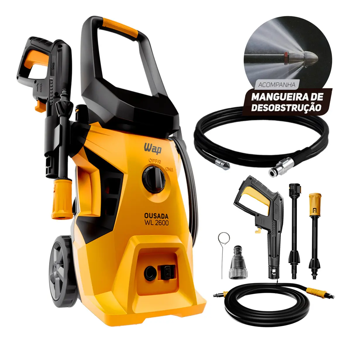 Lavadora De Alta Pressão Desobstruidora Wap Ousada - Bivolt 110V/220V
