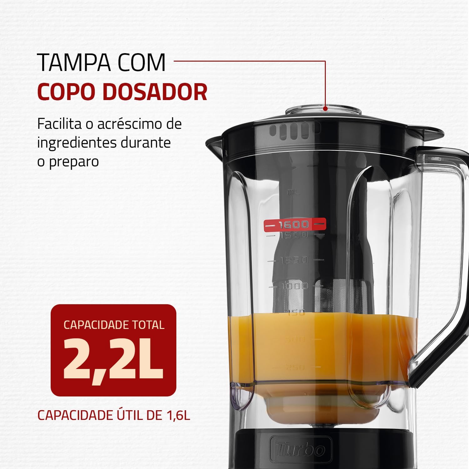Liquidificador 550W 2,2L com 3 Velocidades e Pulsar — foto 5