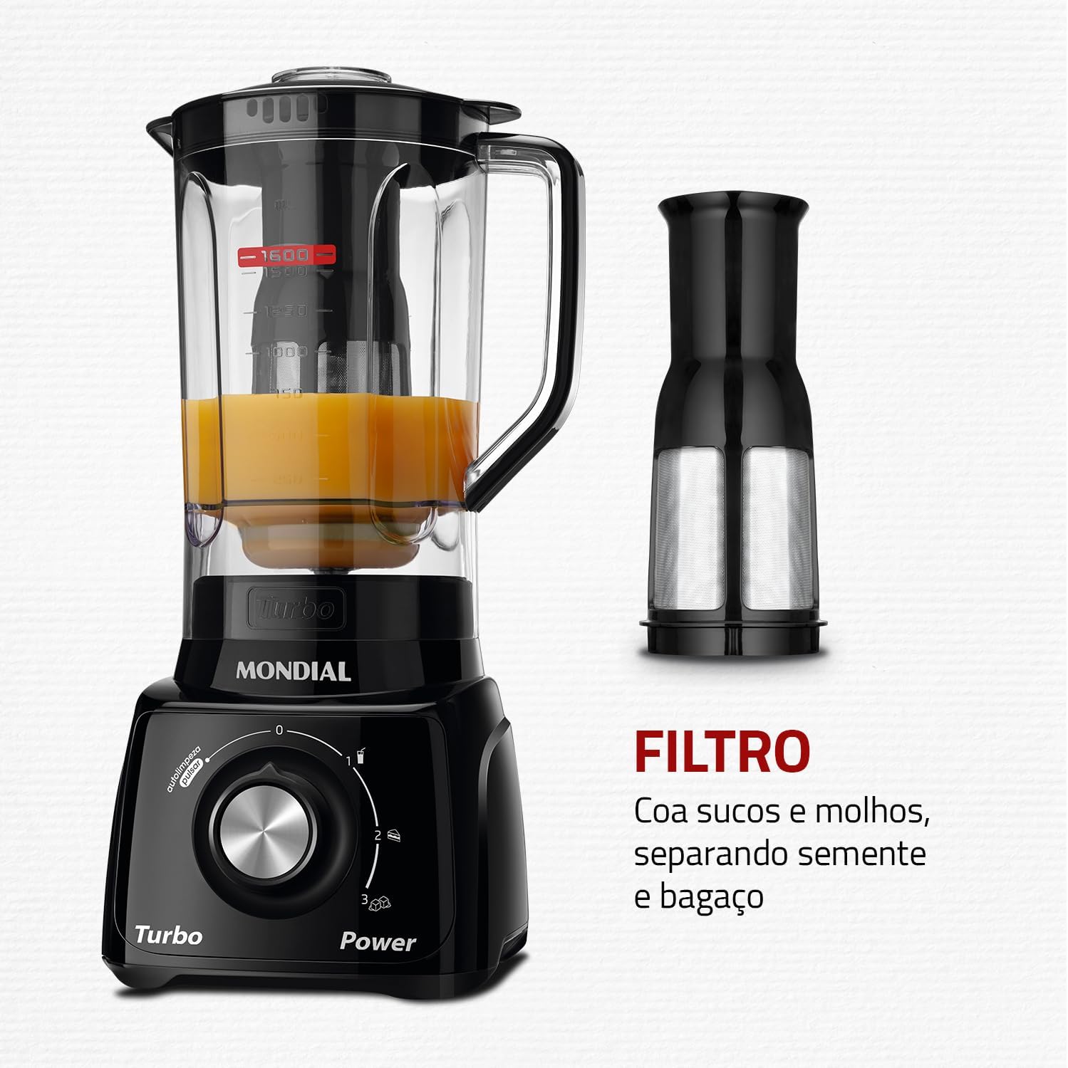 Liquidificador 550W 2,2L com 3 Velocidades e Pulsar — foto 4