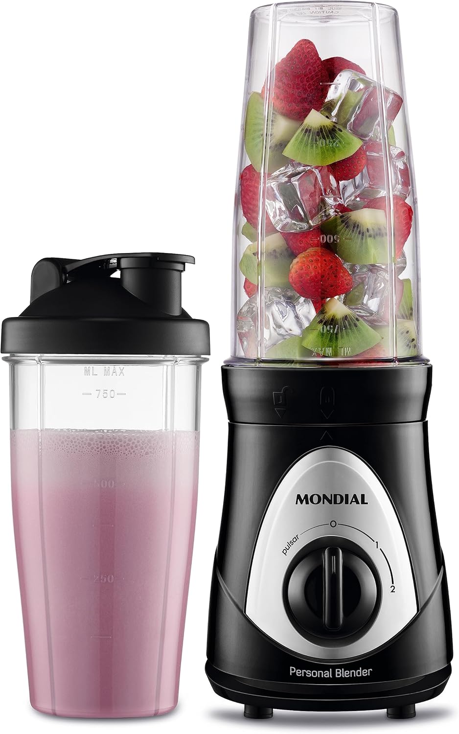 Liquidificador Personal 300W com 2 Copos Squeeze 750ml