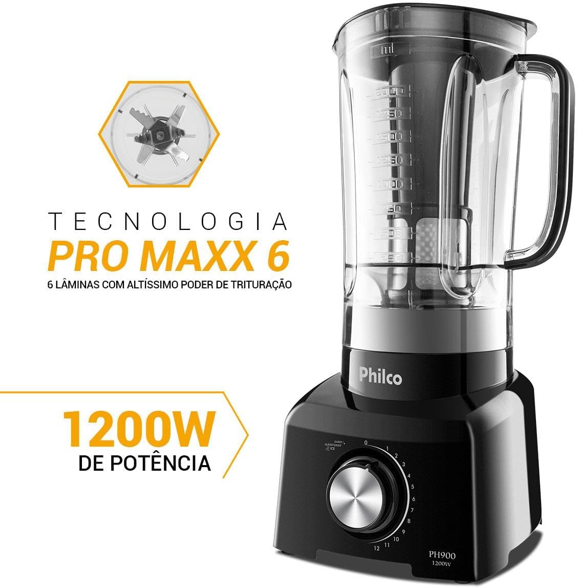 Liquidificador, Ph900, 3L, Preto, 110V, Philco — foto 2