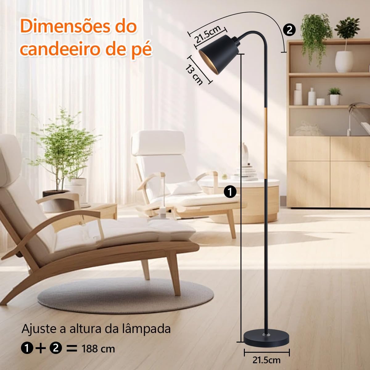 Luminária de Mesa Clássica com Cúpula e Base em Metal — foto 2