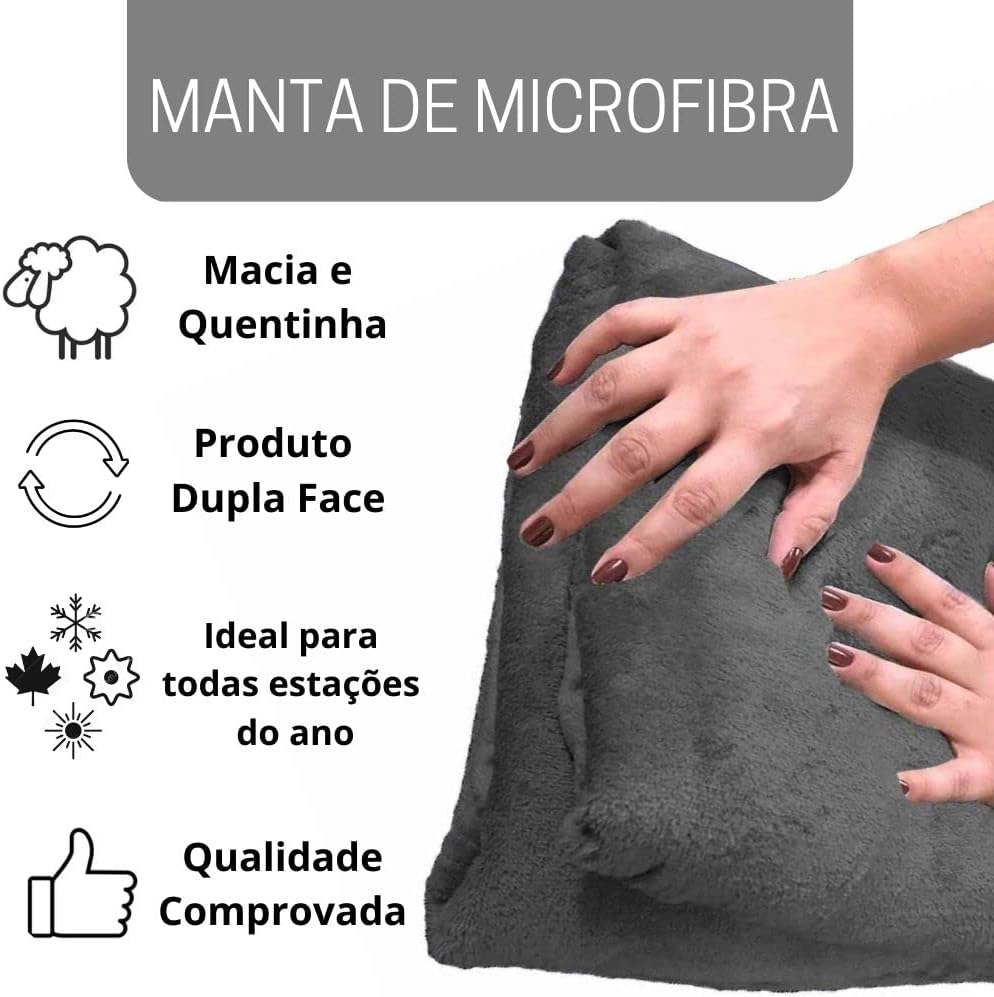 Manta em Microfibra Ultra Soft Toque Aveludado — foto 3