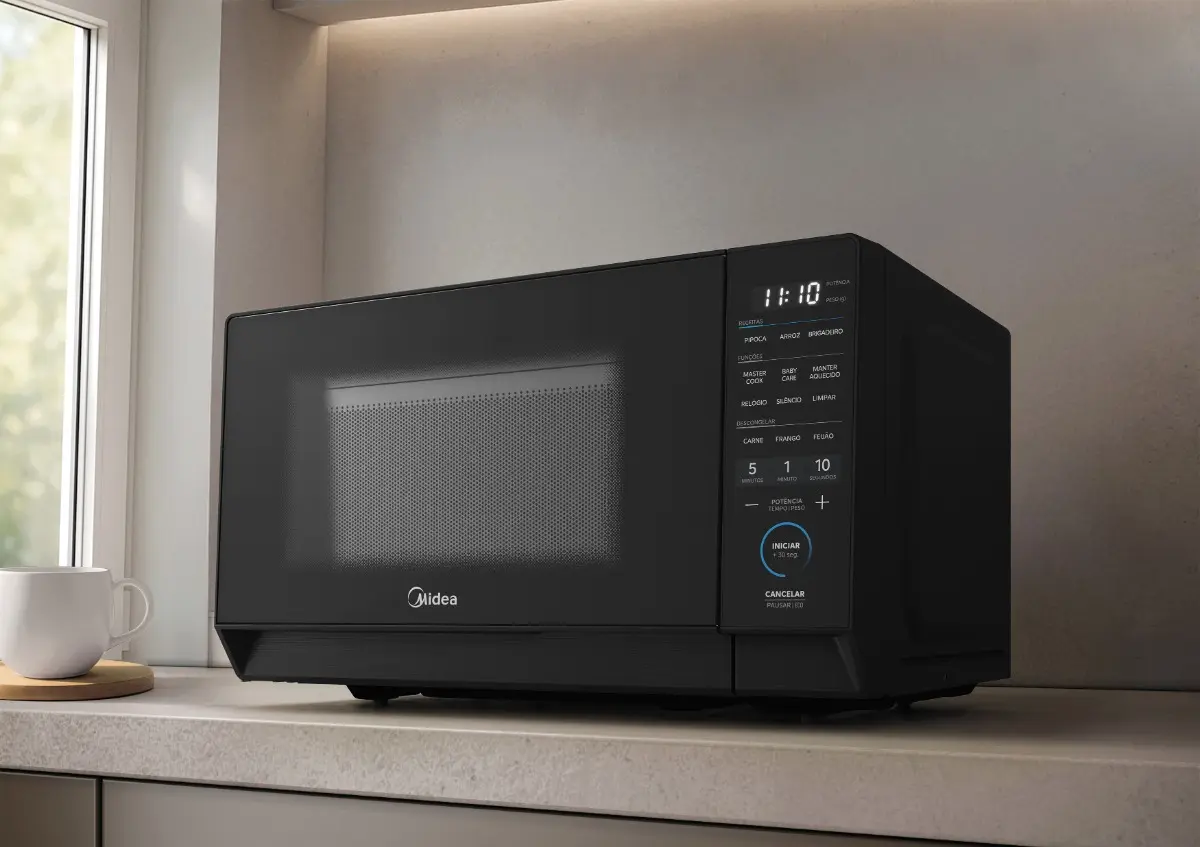 Micro-ondas 20L Preto MasterCook Midea - Bivolt 110V/220V — foto 4